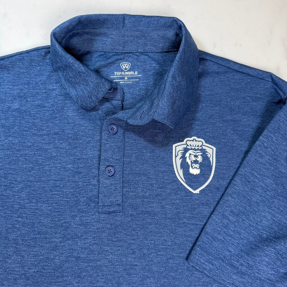 Top of the World ODU Monarchs Polo Shirt Mens Medium Blue Excellent Lion Crest